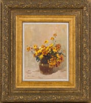 Adriaan Boshoff; Yellow Flowers in a Vase