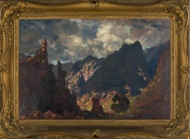 Edward Roworth; Stormy Mountain Landscape