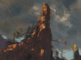 Edward Roworth; Stormy Mountain Landscape