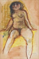 Douglas Portway; Seated Nude