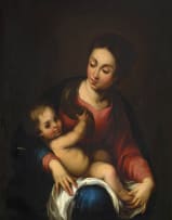 Spanish School, 19th century; Madonna and Child