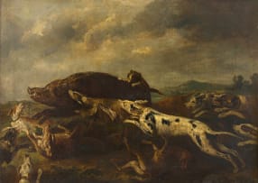 Follower of Frans Snyders; The Boar Hunt