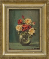 Otto Klar; Roses in a Vase