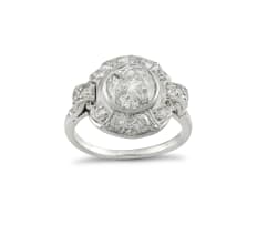 Diamond and palladium ring