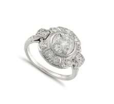 Diamond and palladium ring