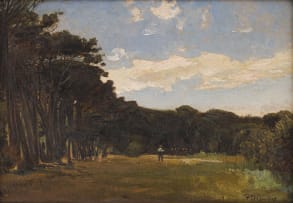 Frans Oerder; Landscape with Figure