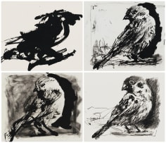 William Kentridge; Bird Series, four