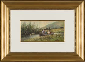 Christiaan Nice; Mother and Children in Boat