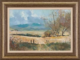 Errol Boyley; Landscape with Track through Farm Gate