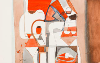 Sidney Goldblatt; Red Abstract