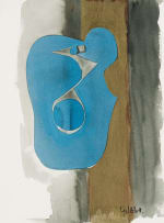 Sidney Goldblatt; Blue Abstract