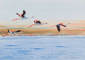 Dylan Lewis; Flamingos in Flight, three