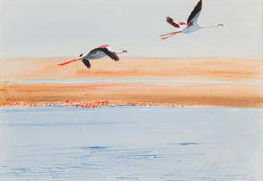 Dylan Lewis; Flamingos in Flight, three