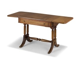 A mahogany drop-leaf occasional table