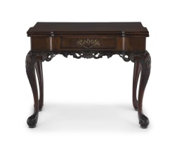 A George II style mahogany gate-leg card table, 19th century