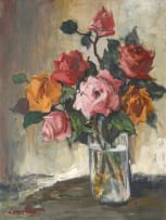 Alexander Rose-Innes; A Vase of Roses