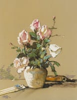 Robert Gwelo Goodman; Roses in a Vase