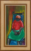 Joe Maseko; Lady on Blue Chair