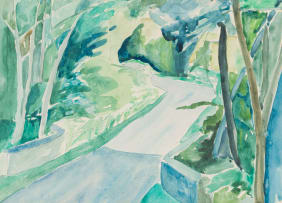 Maud Sumner; Blue and Green Landscape