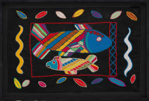 Mapula Embroidery Project; Two Fish