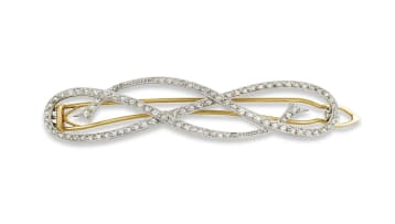 French diamond and gold hair clip