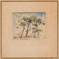 Gregoire Boonzaier; Dennebome, Kenilworth, Kaap (Fir Trees, Kenilworth, Cape)