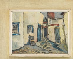 Freida Lock; Street Scene with Houses