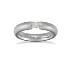 Diamond and platinum ring