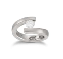 Diamond and 18ct white gold ring