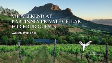 Bartinney; VIP Weekend at Bartinney Private Cellar for Four Guests; 2022; 4 (1 x 4); Four Guests