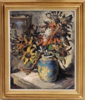 Alexander Rose-Innes; Still Life with Proteas and Sunflowers