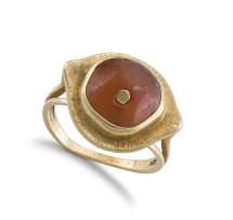 Carnelian and gold ring, 19th century