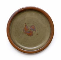 Esias Bosch; Green Stoneware Plate