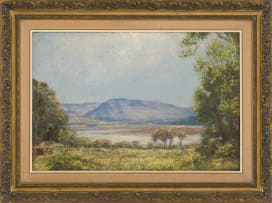 Edward Roworth; Landscape with Lake