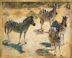 Zakkie Eloff; Four Zebras