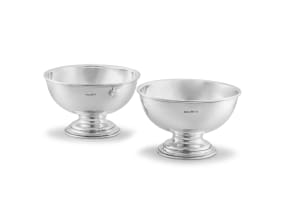 A pair of George V silver rose bowls, James Dixon & Sons Ltd, Sheffield, 1913