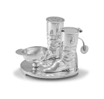 A German silver-plate novelty condiment set, late 19th century