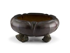 A Chinese bronze bowl, Qing Dynasty, 19th century