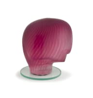 A pink glass sculpture, Ursula Huber, Murano, 2009