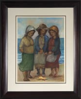 Amos Langdown; Three Woman on the Beach