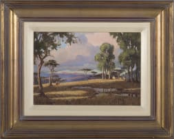 Willem Hermanus Coetzer; Bushveld Landscape with House