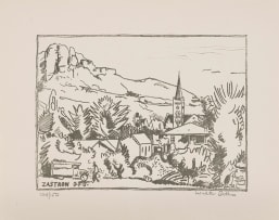 Walter Battiss; South African Lithographs by Walter Battiss: A Series of Twelve from the Original Plates, Each Signed by the Artist. Limited to 150 Sets. Five Guineas, portfolio