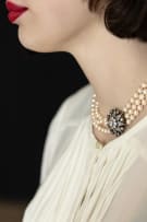 Victorian diamond and pearl choker