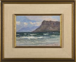 Hugo Naudé; Seascape with Mountains Beyond