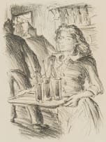 Katrine Harries; Woman Carrying a Tray of Drinks