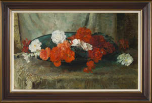 Frans Oerder; Still Life with Begonias