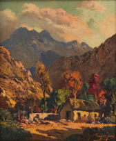 Tinus de Jongh; House in a Valley