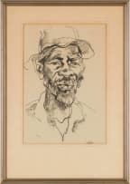 Gregoire Boonzaier; Portrait of Figure in a Hat