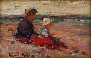 Adriaan Boshoff; Mother and Child on the Beach