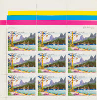 Walter Battiss; Fook Island Stamps, three